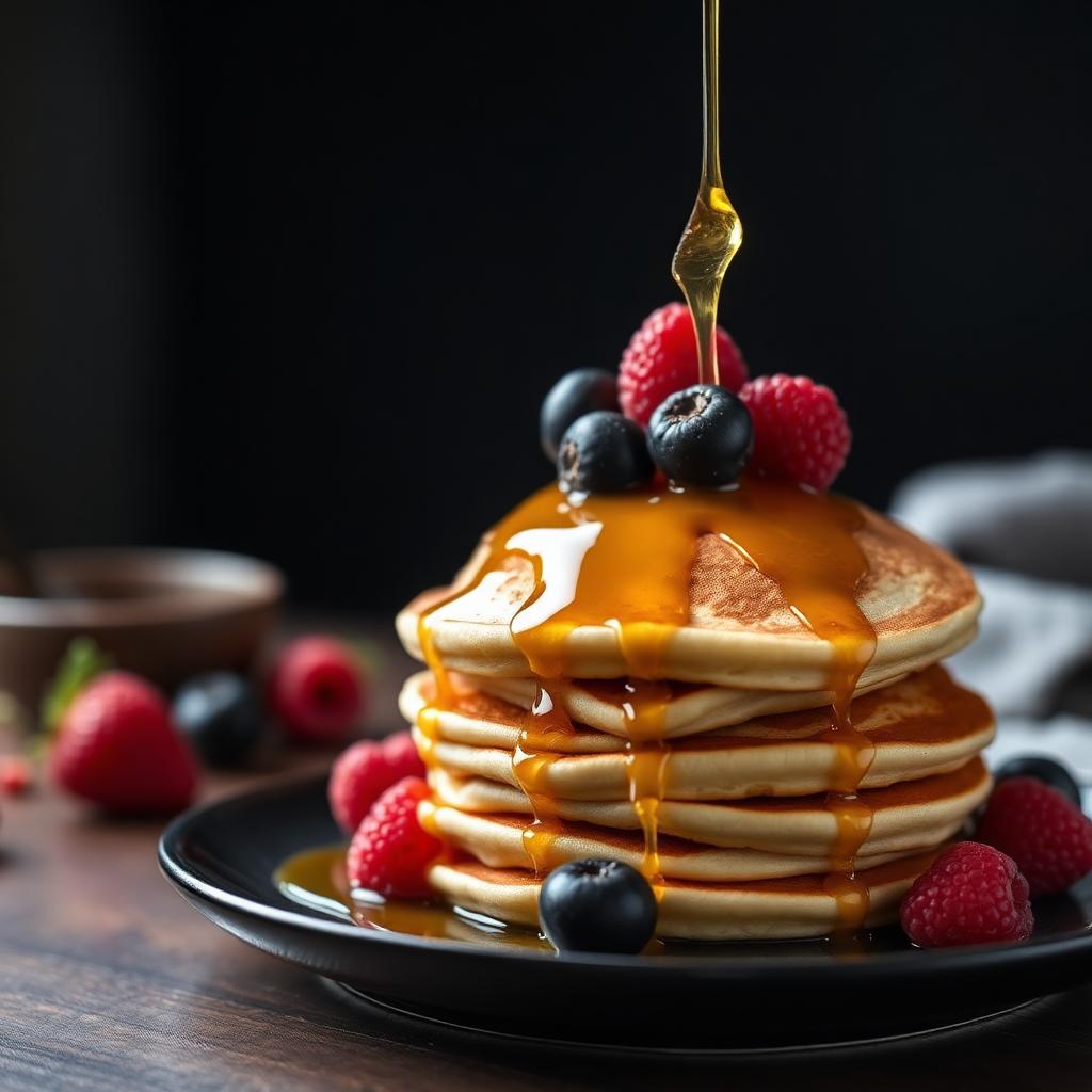 Honey Berry Pancakes